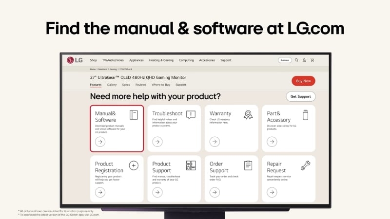 Màn hình LG 24G411A-B có thể sử dụng LG Switch dễ dàng