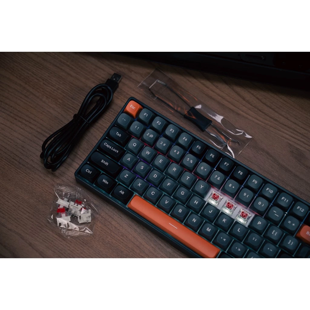 ban phim aula s100 pro tm 3 mode ket noi hotswap led rainbow
