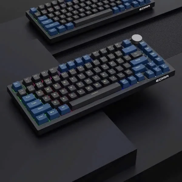 ban phim co gaming co day edra ek375v2 alpha linear switch layout 75 co num xoay