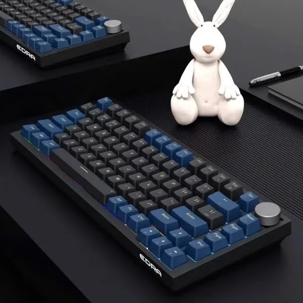 ban phim co gaming co day edra ek375v2 alpha linear switch layout 75 co num xoay