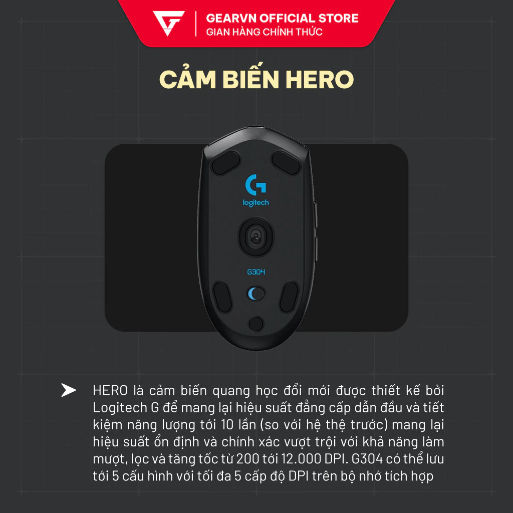 chuot khong day logitech g304 12000 dpi pin 250 gio lightspeed