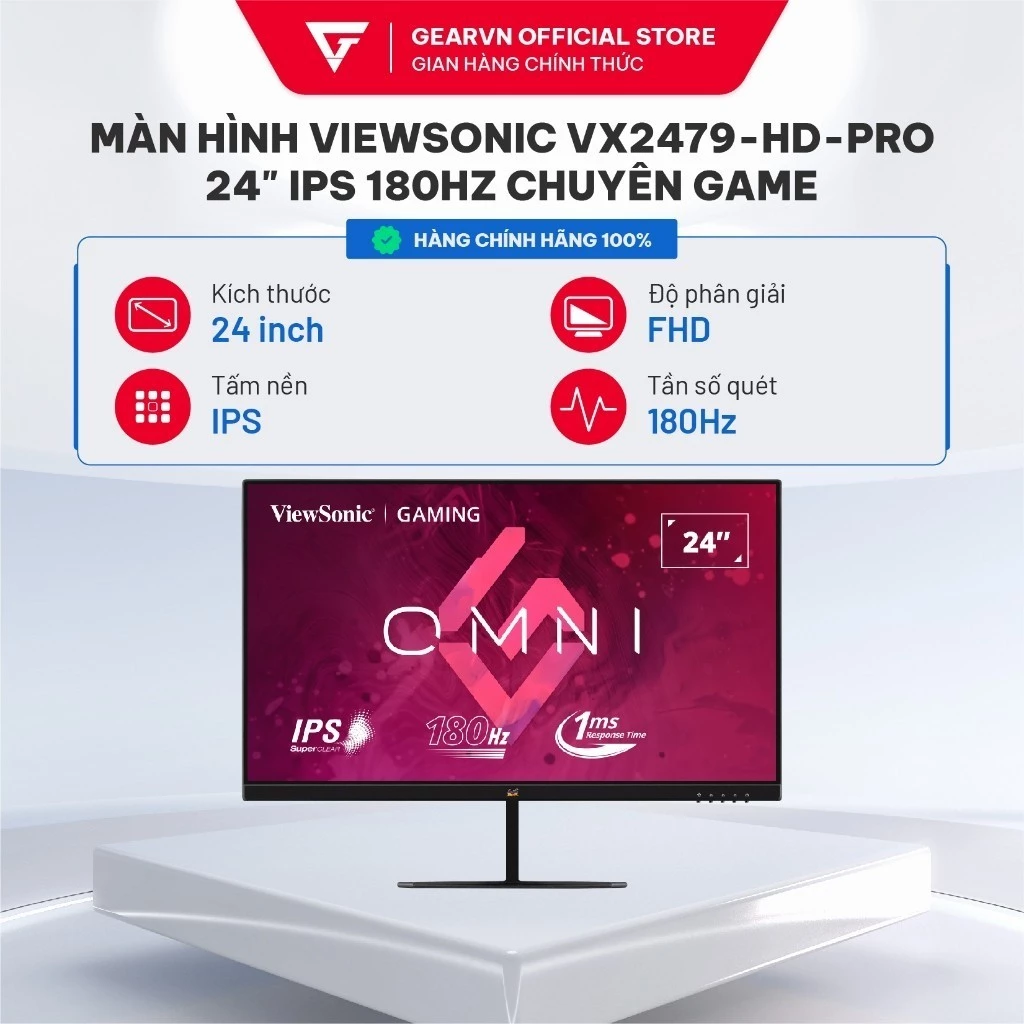 Màn hình Gaming ViewSonic VX2479A-HD-PRO 24 inch IPS 240Hz 1ms chuyên game