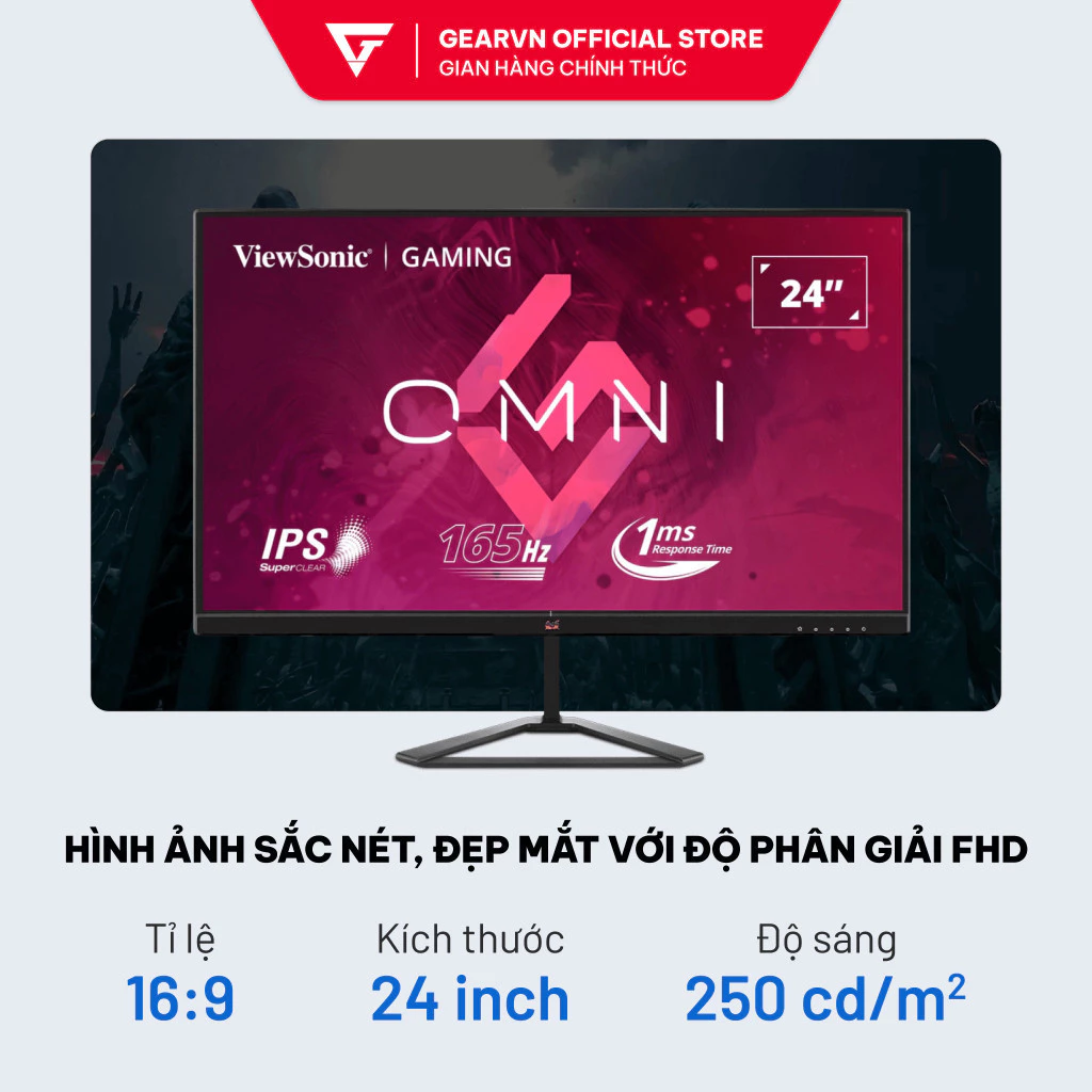 man hinh gaming viewsonic vx2479a hd pro 24 inch ips 240hz 1ms chuyen game