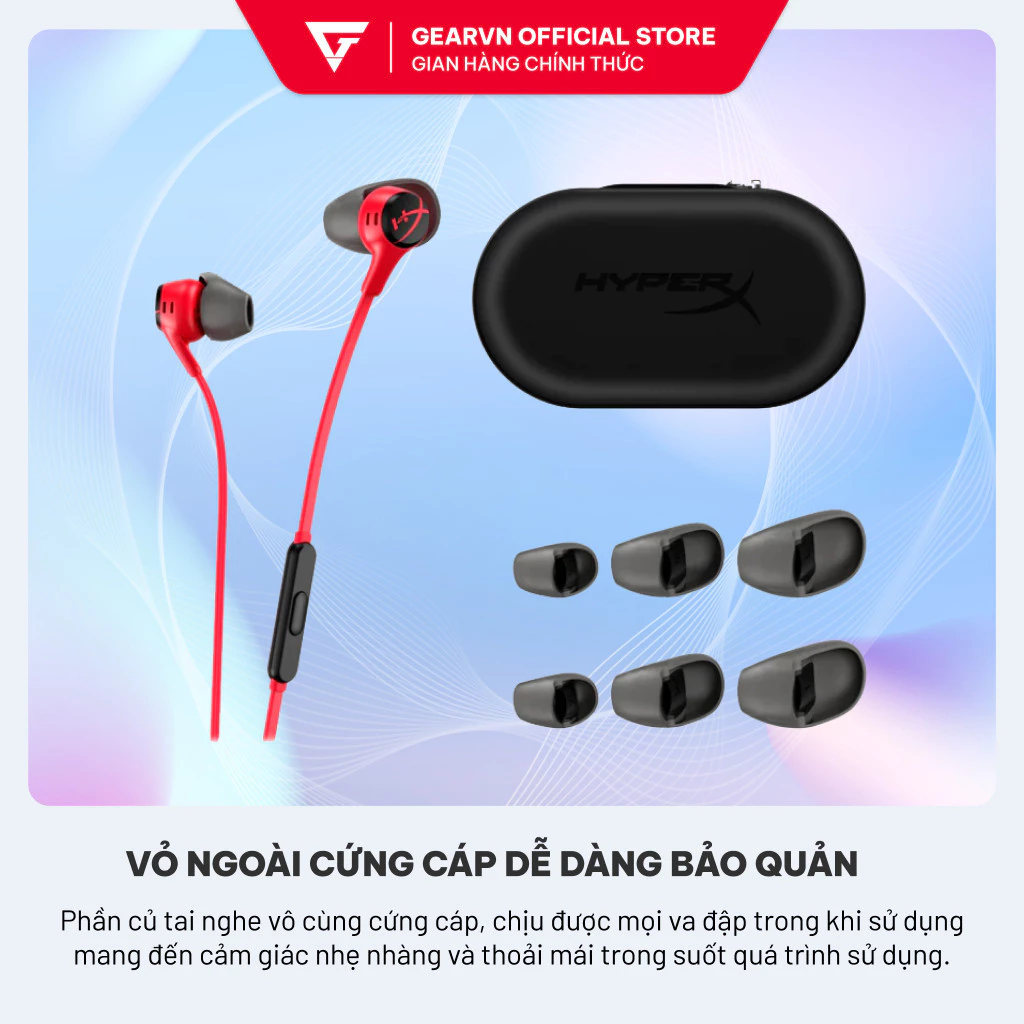 tai nghe inear hyperx cloud earbuds 2 ii red chuyen game fps micro tich hop